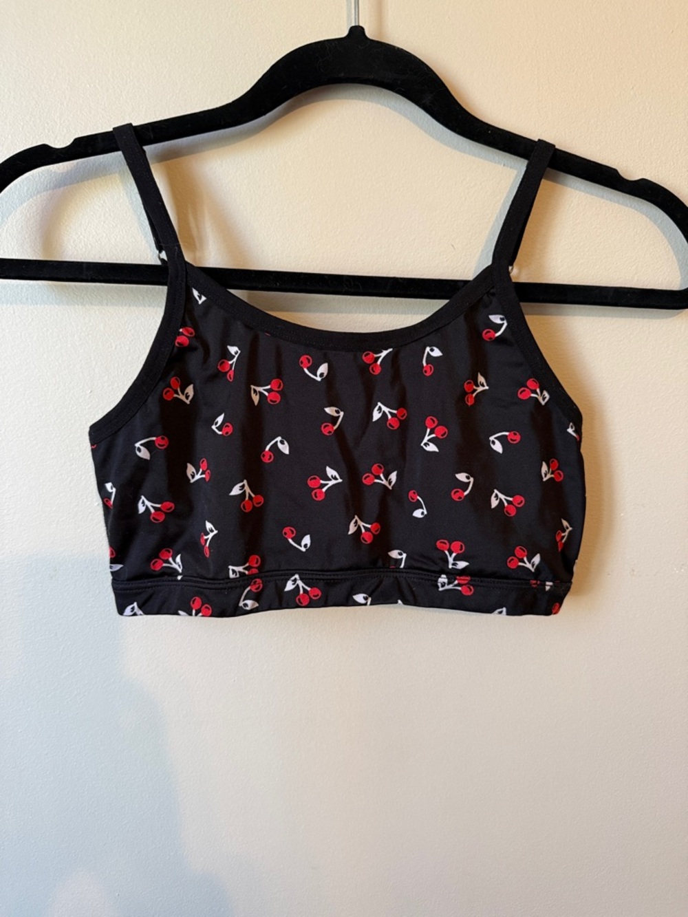 Black Cherry Bow Crop Tank Top